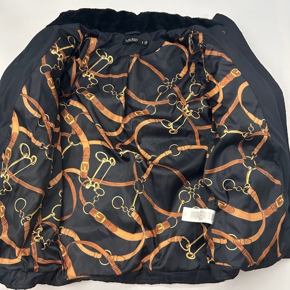 Lauren Ralph Lauren Black Label Womens S Black Duck Down Quilted Puffer Jacket - Picture 6 of 12